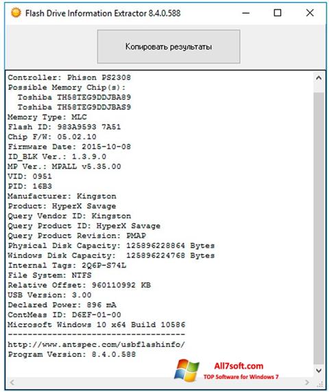 Screenshot Flash Drive Information Extractor Windows 7