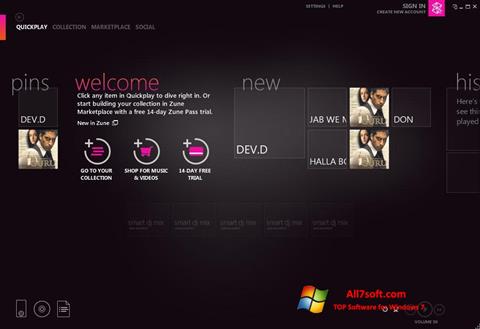 Screenshot Zune Windows 7