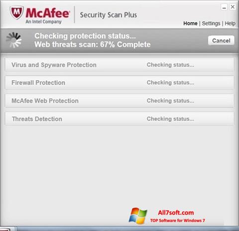 Screenshot McAfee Security Scan Plus Windows 7