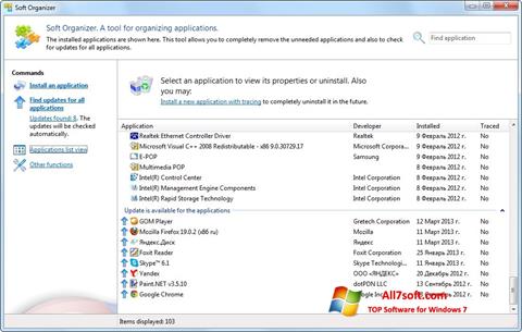Screenshot Soft Organizer Windows 7