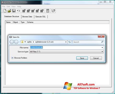 Screenshot SQLite Database Browser Windows 7