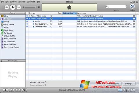Screenshot iTunes Windows 7
