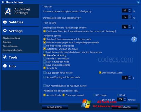 Screenshot ALLPlayer Windows 7