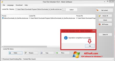 Screenshot Free File Unlocker Windows 7