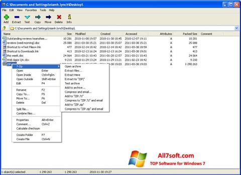 Screenshot 7-Zip Windows 7
