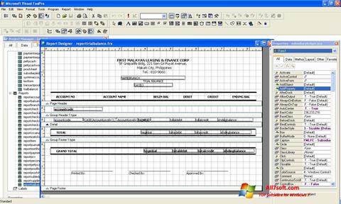 Screenshot Microsoft Visual FoxPro Windows 7