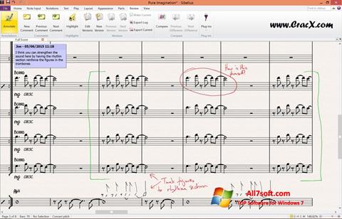 Screenshot Sibelius Windows 7
