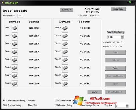 Screenshot AlcorMP Windows 7
