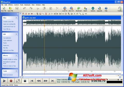 Screenshot WavePad Sound Editor Windows 7