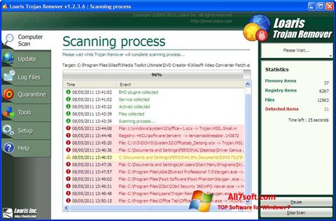 Screenshot Trojan Remover Windows 7
