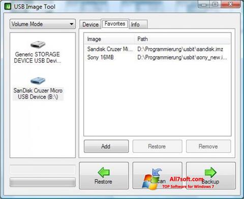Screenshot USB Image Tool Windows 7