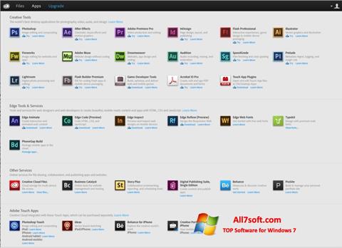 Screenshot Adobe Creative Cloud Windows 7