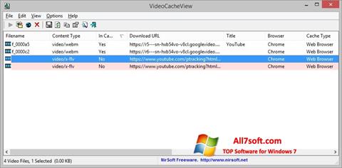 Screenshot VideoCacheView Windows 7