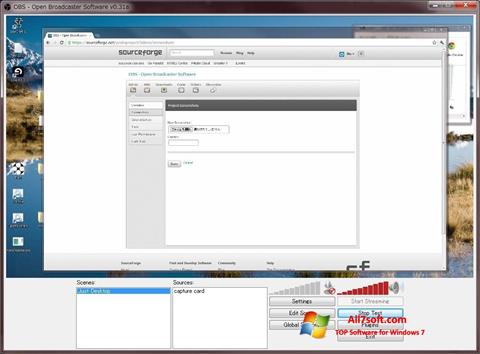 Screenshot Open Broadcaster Software Windows 7