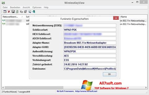Screenshot WirelessKeyView Windows 7