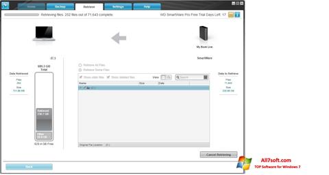 Screenshot WD SmartWare Windows 7
