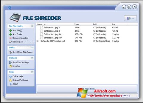 Screenshot File Shredder Windows 7