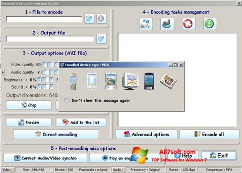 Screenshot PocketDivXEncoder Windows 7